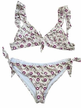 Xirena Floral Ruffle Strap Bikini Set